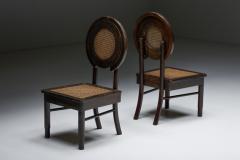 Dining Chairs with Cane Circle Backs Early 20th Century - 2914039