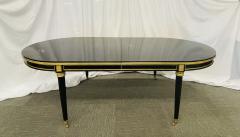 Dining Table Louis XVI Maison Jansen Style Black Lacquer 15 Feet Refinished - 2737282