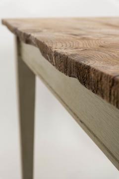 Dining Table with Burl Elm Two Plank Top - 4400933