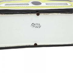 Diodoro Cossa Diodoro Cossa Vase Ceramic Chartreuse and Black Signed - 2842415