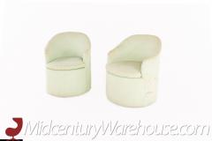 Directional Mid Century Barrel Swivel Lounge Chairs - 2569110
