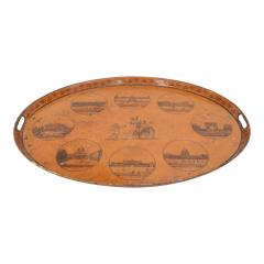 Directoire French Golden Ocher Color Tole Tray - 1466567