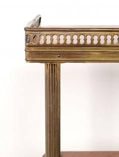 Directoire Regency Style Neoclassical Brass Wood Narrow Set of Shelves - 3481876