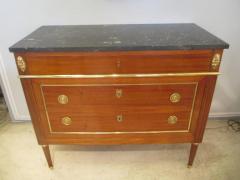 Directoire Style Bronze Mounted Mahogany Marble Top Commode - 343966