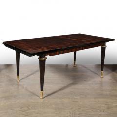Directoire Style Dining Table in Bookmatched and Inlaid Macassar - 2909481
