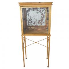 Directoire Style Gilt Metal Eglomise Mirrored Glass Vintrine - 4586379