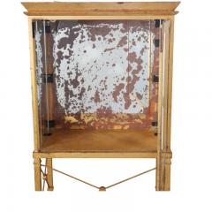 Directoire Style Gilt Metal Eglomise Mirrored Glass Vintrine - 4586380