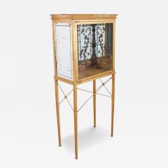 Directoire Style Gilt Metal Eglomise Mirrored Glass Vintrine - 4589518