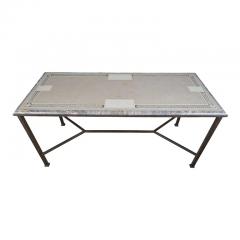 Directoire Style Italian Wrought Iron Scagliola Marble Table - 4045811