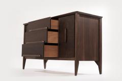 Distinctive Walnut Burl Wood Front Credenza 1950s - 2349517