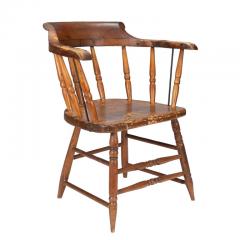 Distressed American firehouse armchair 1800s  - 3279227