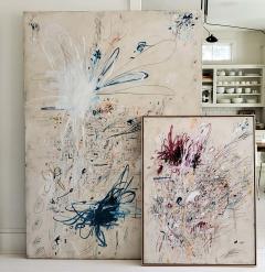 Divine Innocence Acrylic Oil Pastels and Pencil Abstract Painting 7ftx5ft - 1904792