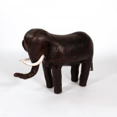 Dmitry Omersa Leather Elephant Footstool by Dimitri Omersa for Abercrombie Fitch - 4775382