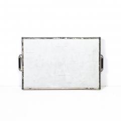 Documented Art Deco Spiral Cubist Eglomise White Cream Black Detailed Tray - 4653732