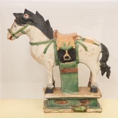 Documented Ming Era Sacai Glazed Pottery Figure of a Horse China with C O A  - 1648886