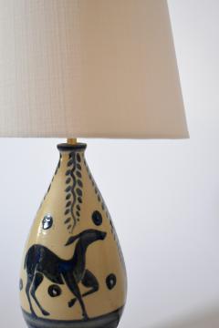 Doe pattern Primavera ceramic lamp 1930s  - 4695816