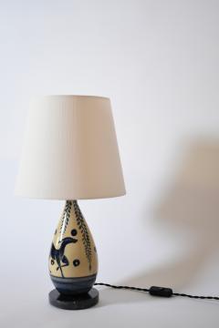 Doe pattern Primavera ceramic lamp 1930s  - 4695817