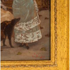 Dog Painting by Georges Pierre Marie Van Den Bos Entitled Apres Midi dAutonne - 3958082