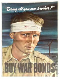 Doing all you can Brother Buy War Bonds Vintage WWII Poster 1943 - 3822863