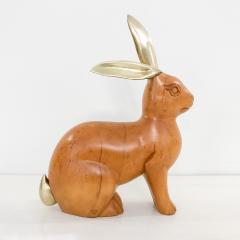 Dolbi Cashier Brass and Maple Rabbit by Dolbi Cashier circa 1987 - 1290474