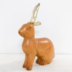 Dolbi Cashier Brass and Maple Rabbit by Dolbi Cashier circa 1987 - 1290480