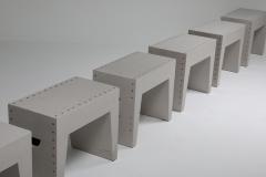 Dom Hans van der Laan Minimalist Stools Bossche School By Dom Hans van der Laan Jan de Jong 1960s - 1939217