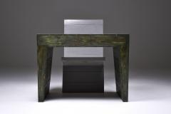 Dom Hans van der Laan Olive Green Table Desk by Dom Hans van der Laan Jan de Jong 1970s - 1960887