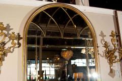 Domed Beveled Glass Detailed Beveled Wall or Console Mirror by La Barge - 1296993