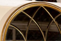 Domed Beveled Glass Detailed Beveled Wall or Console Mirror by La Barge - 1296994