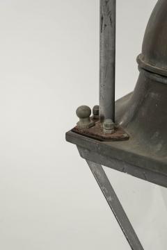 Domed Hexagonal Glass Paneled Iron and Copper Lantern - 3430825