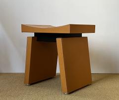Dominic Chambon Pair of Hand Stitched Leather Stools - 2554288