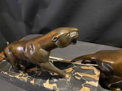Dominique Jean Baptiste Hugues Art Deco Group of Two Panthers by Dominique Jean Baptiste Hugues - 1999266