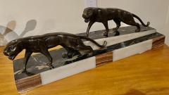 Dominique Jean Baptiste Hugues Art Deco Group of Two Panthers by Dominique Jean Baptiste Hugues - 1999267