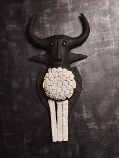 Dominique Pouchain Pair of Toro Ceramic Wall Sconce by Dominic Pouchain France - 4693553