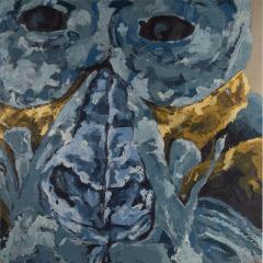 Dominique Yee 21st C Expressionism Animal Painting Auzouxs Troglodytes Gorillas - 2024260