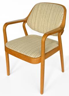 Don Pettit Set of 8 Model 1105 Oak Dining Chairs by Don Pettit for Knoll - 3599213