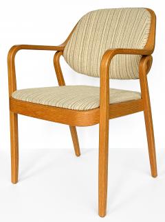 Don Pettit Set of 8 Model 1105 Oak Dining Chairs by Don Pettit for Knoll - 3599214