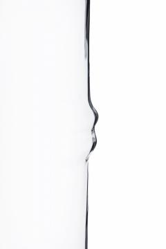 Don Shepard for Blenko American Mid Century Clear Glass Bamboo Design Vase - 4668351