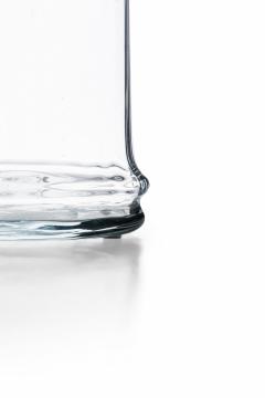 Don Shepard for Blenko American Mid Century Clear Glass Bamboo Design Vase - 4668352