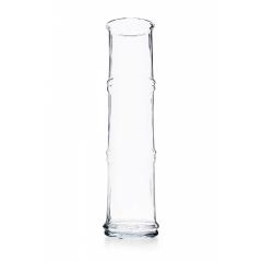 Don Shepard for Blenko American Mid Century Clear Glass Bamboo Design Vase - 4709048