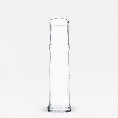 Don Shepherd Don Shepard For Blenko American Mid Century Clear Glass Bamboo Design Vase - 3208327