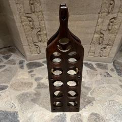 Don Shoemaker 1960s Bottle Shaped WINE Rack in Exotic Woods Don Shoemaker MEXICO - 2669661