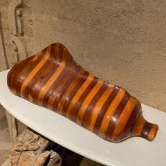 Don Shoemaker 1970s Abstract Organic Modern Table Sculpture Free Form in Striped Exotic Wood - 2553727