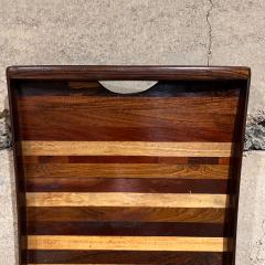 Don Shoemaker 1970s Mexico Bar Service Tray Exotic Wood Stripe by Don Shoemaker for Se al - 2919586