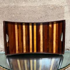 Don Shoemaker 1970s Mexico Bar Service Tray Exotic Wood Stripe by Don Shoemaker for Se al - 2919595