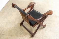 Don Shoemaker DON SHOEMAKER FOR SENAL ROSEWOOD BLACK LEATHER SLING CHAIR - 2697119