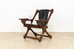 Don Shoemaker DON SHOEMAKER FOR SENAL ROSEWOOD BLACK LEATHER SLING CHAIR - 2697363