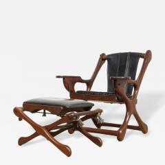 Don Shoemaker DON SHOEMAKER FOR SENAL ROSEWOOD BLACK LEATHER SLING CHAIR - 2699704