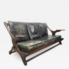 Don Shoemaker Don Shoemaker Leather Rosewood Sofa - 597548