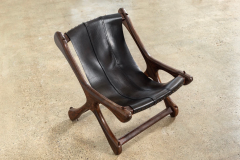 Don Shoemaker MID CENTURY MEXICAN DON SHOEMAKER ROSEWOOD BLACK LEATHER LOUNGE CHAIR - 2696960